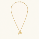 Kaia Gold Cross Initial Necklace, view 26