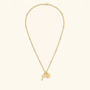 Kaia Gold Cross Initial Necklace, view 27