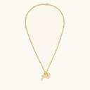 Kaia Gold Cross Initial Necklace, view 28