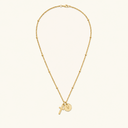 Kaia Gold Cross Initial Necklace, view 32