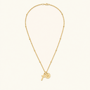 Kaia Gold Cross Initial Necklace, view 33