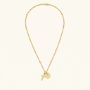 Kaia Gold Cross Initial Necklace, view 35