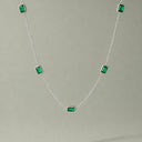 Ruth Emerald Green Zircon Stone Necklace, view 8