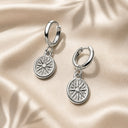 Solange Mini Sun Hoop Earrings, view 11