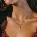 Arwen Dainty Cross Pendant Necklace, view 8