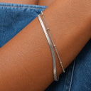 Dominique Layered Herringbone and Beaded Chain Bracelet, view 5