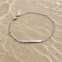 Esmeralda Slim Bar Plate Chain Bracelet, view 8