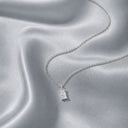 Ramona Clear Zircon Solitaire Pendant Necklace, view 8