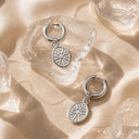Solange Mini Sun Hoop Earrings, view 12