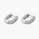Francesca Sparkly Zircon Huggie Hoop Earrings, view 9