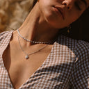 Candice Gold Reflective Pendant Choker Necklace, view 15