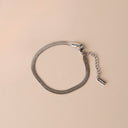 Joelle Flat Herringbone Chain Bracelet, view 17