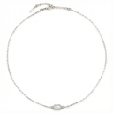 Zelda Mother of Pearl Pendant Necklace, view 12