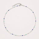 Briony Blue & White Enamel Choker Necklace, view 11