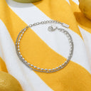 Blanche Layered Pebble and Beaded Chain Bracelet, view 10