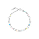 Helene Rainbow Double Layered Dainty Bracelet, view 11