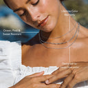 Cassandra Triple Layered Chain Necklace, view 9