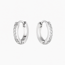 Lucinda Tiny Cubic Zirconia Hoop Earrings, view 9