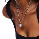 Christa Sun Pendant Rope Chain Necklace, view 13