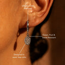 Solange Mini Sun Hoop Earrings, view 4