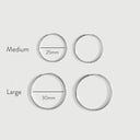 Nia Thin Lightweight Hoop Earrings, view 10