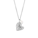Leonie Heart Charm and Freshwater Pearl Necklace, view 11
