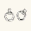 Fleurine Gold Knot Earrings, view 4
