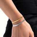 Joelle Flat Herringbone Chain Bracelet, view 9