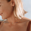 Cerys Rainbow Enamel Dainty Choker Necklace, view 11