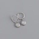 Elisa Sun Hoop Earrings in 925 Sterling Silver, view 3
