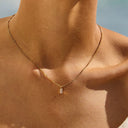 Ramona Clear Zircon Solitaire Pendant Necklace, view 6
