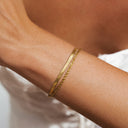 Louise Herringbone and Rope Chain Layered Bracelet