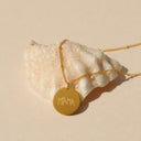 June Gold Round Disc Pendant Necklace, view 8