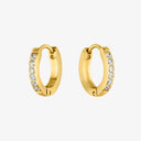 Lucinda Tiny Cubic Zirconia Hoop Earrings, view 4