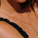 Xanthe Petite Mint Opal Pendant Necklace, view 2