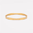 Yasmin Organic Wavy Gold Bangle, view 4