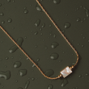 Zelda Mother of Pearl Pendant Necklace, view 9