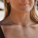 Violet Fine Snake Chain Choker Necklace, view 11