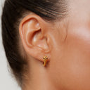 Eugenie Snake Chunky Huggie Hoop Earrings