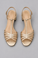 Leona low block heel sandals with multi-strap T-strap design, view 4