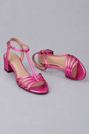 Leona low block heel sandals with multi-strap T-strap design, view 11