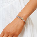 Carla Three Row Zircon Statement Bracelet, view 6