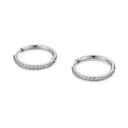 Raina Large Pavé Cubic Zirconia Hoop Earrings, view 10