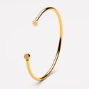 Bella Open Cuff Bracelet with Pavé Round Ends