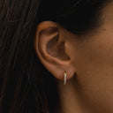 Lucinda Tiny Cubic Zirconia Hoop Earrings, view 14