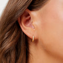 Isobel Gold Zircon Row Huggie Earrings