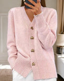 Liorah Elegant Heart Button Cardigan