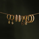 Gabriela Gold Zircon Pendant Hoop Earrings, view 9