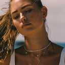 Matilde Hammered Huggie Hoop Earrings, view 5