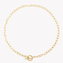 Paloma Paperclip Chain Toggle Choker Necklace, view 3